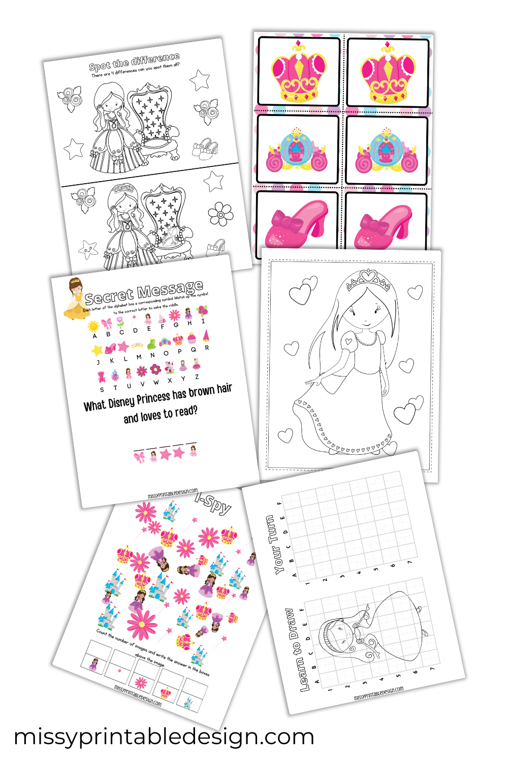 Princess Coloring and Activity Pages