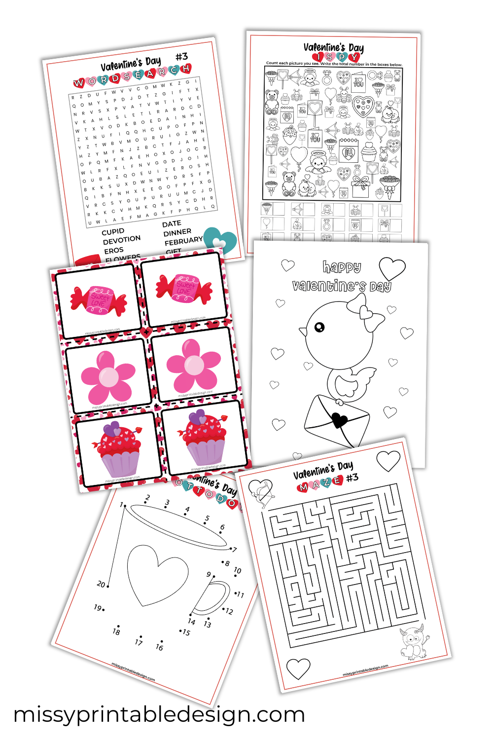 Valentine's Day Coloring and Activity Pages