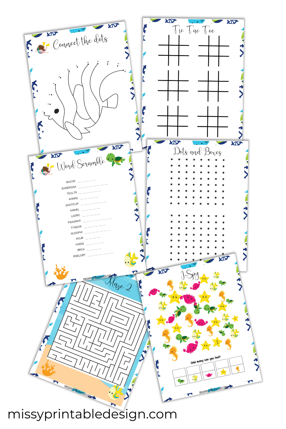 Ocean Coloring and Activity Pages