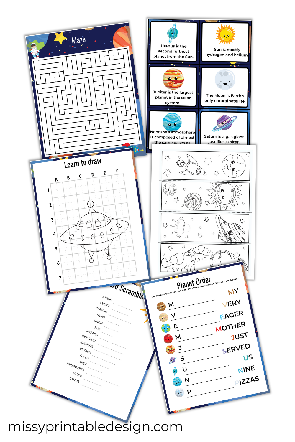 Planet Coloring and Activity Pages