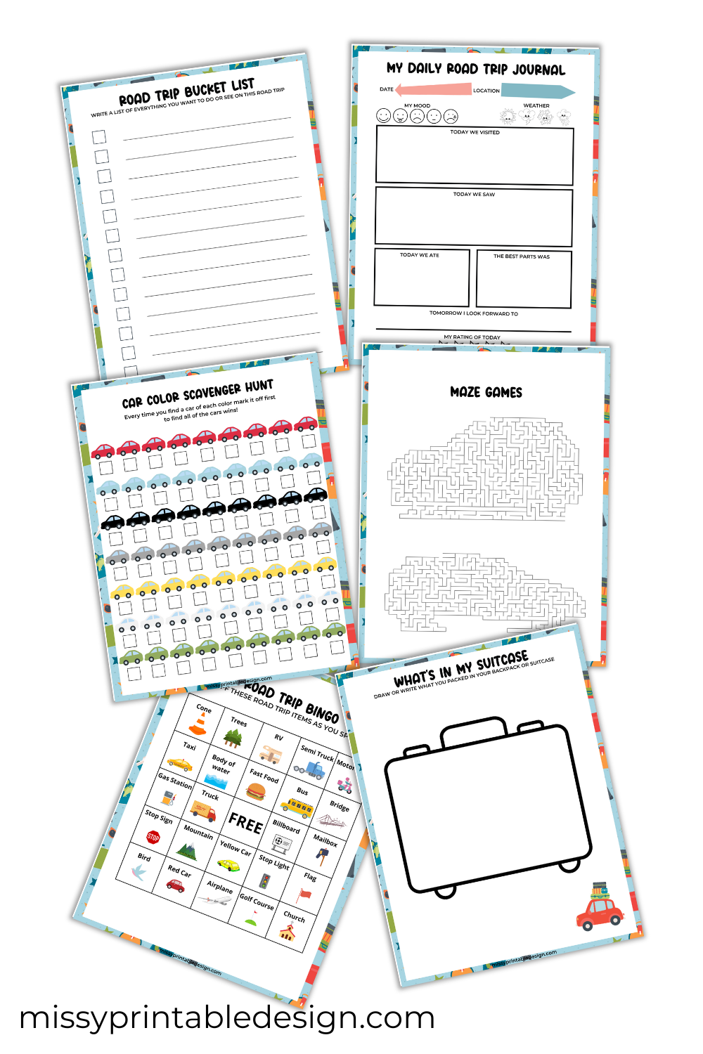 Road Trip Activity Pack