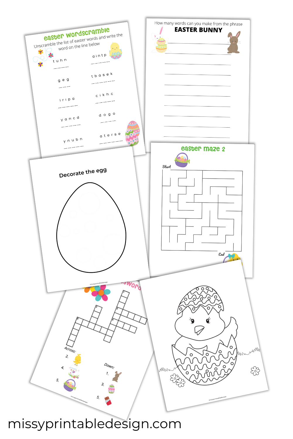 Easter Coloring and Activity Pages