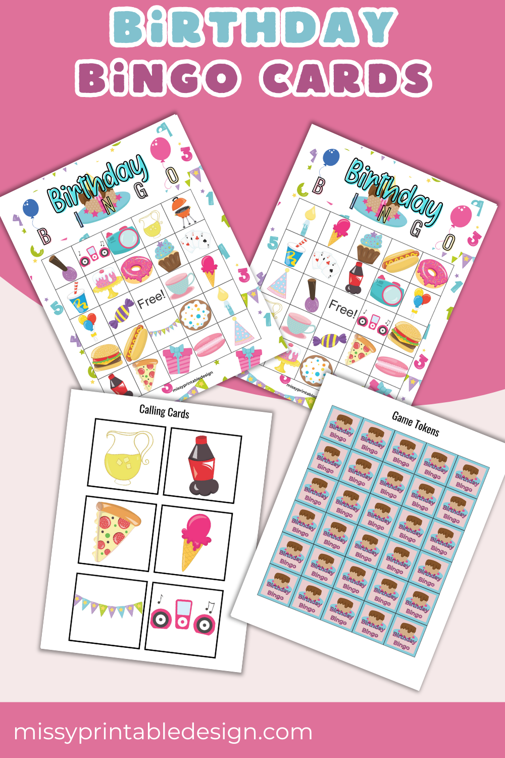Birthday Bingo Cards – Missy Printable Design, LLC birthday-bingo-cards-missy-printable-design-llc
