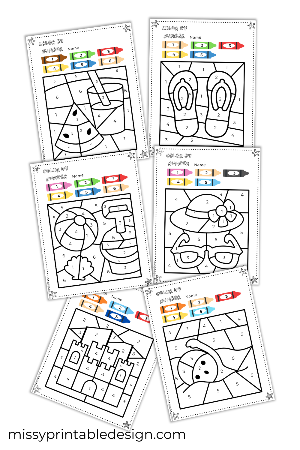 Summer Color By Number