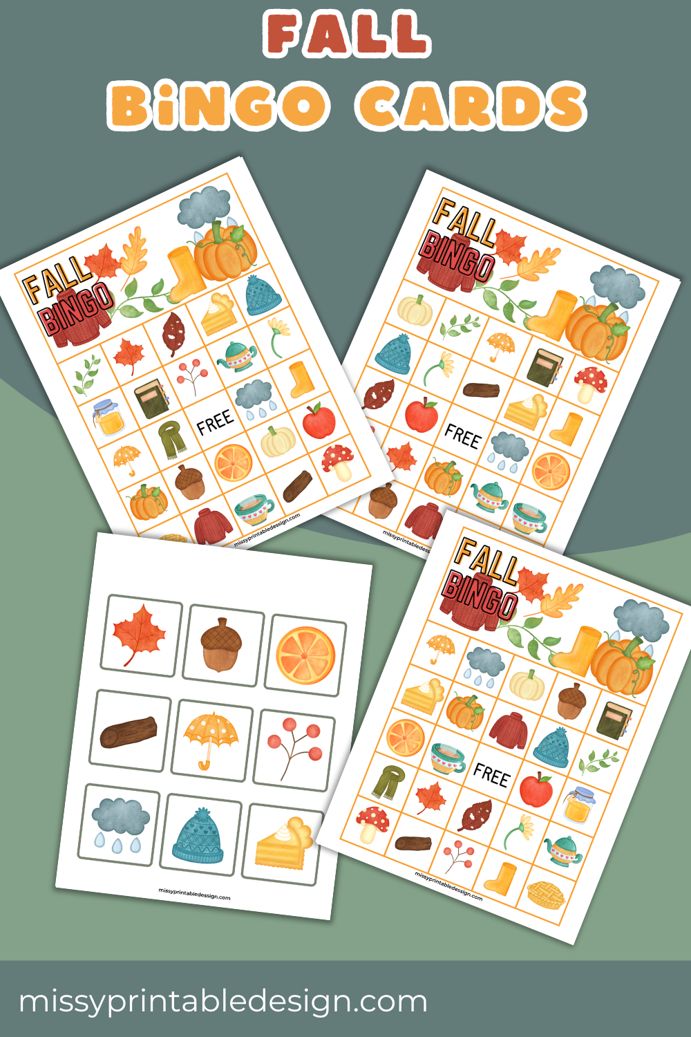 Fall Bingo Cards