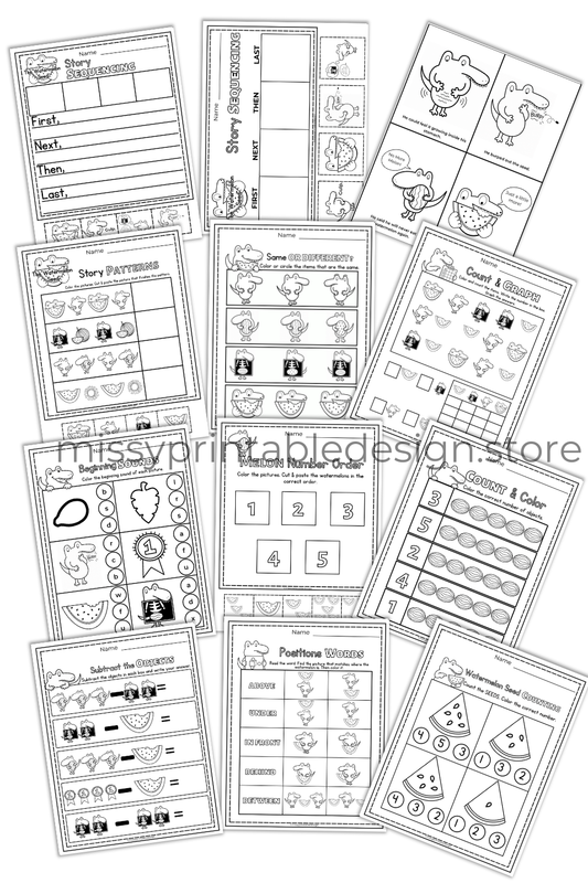 The Watermelon Seed Book Activities