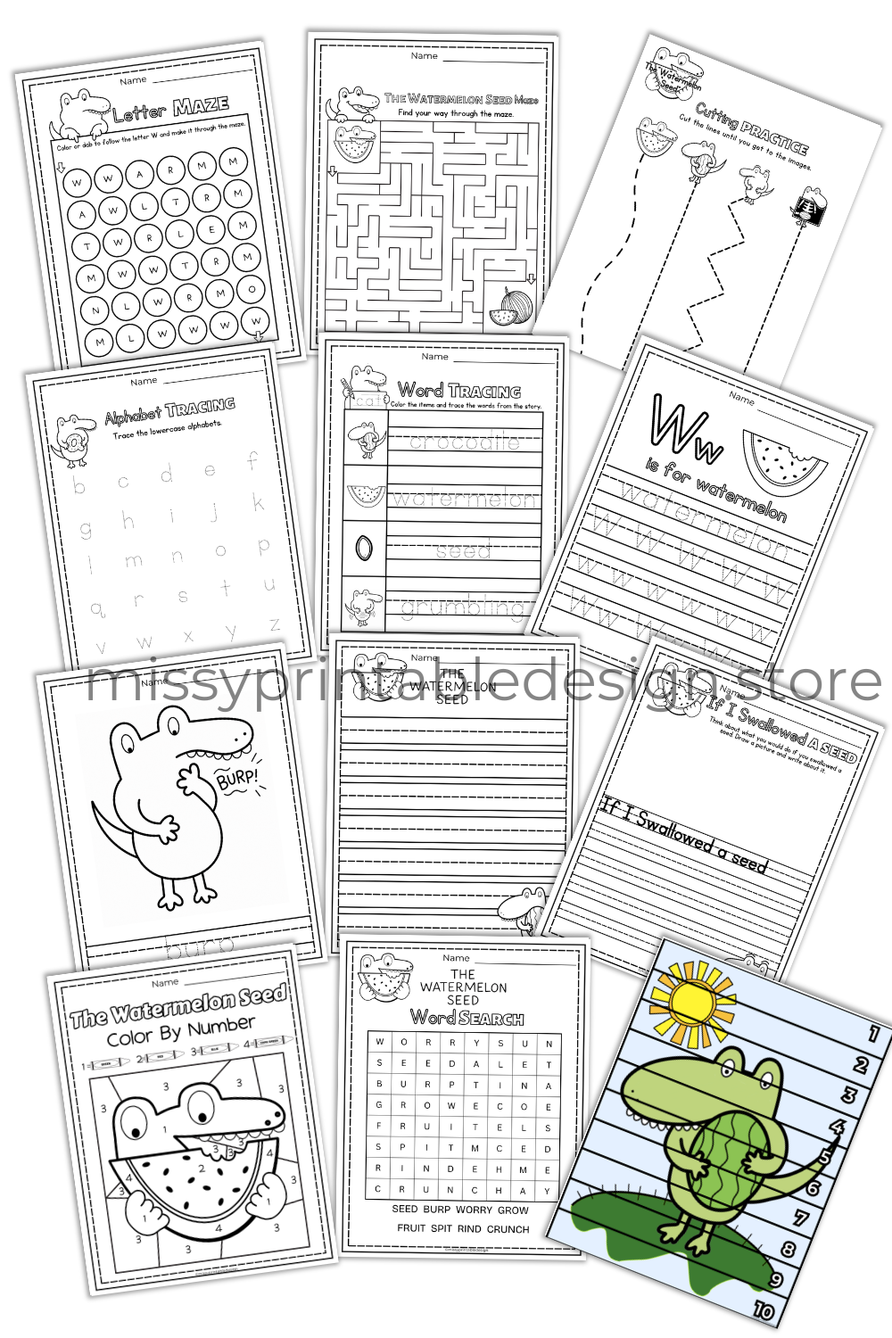 The Watermelon Seed Book Activities
