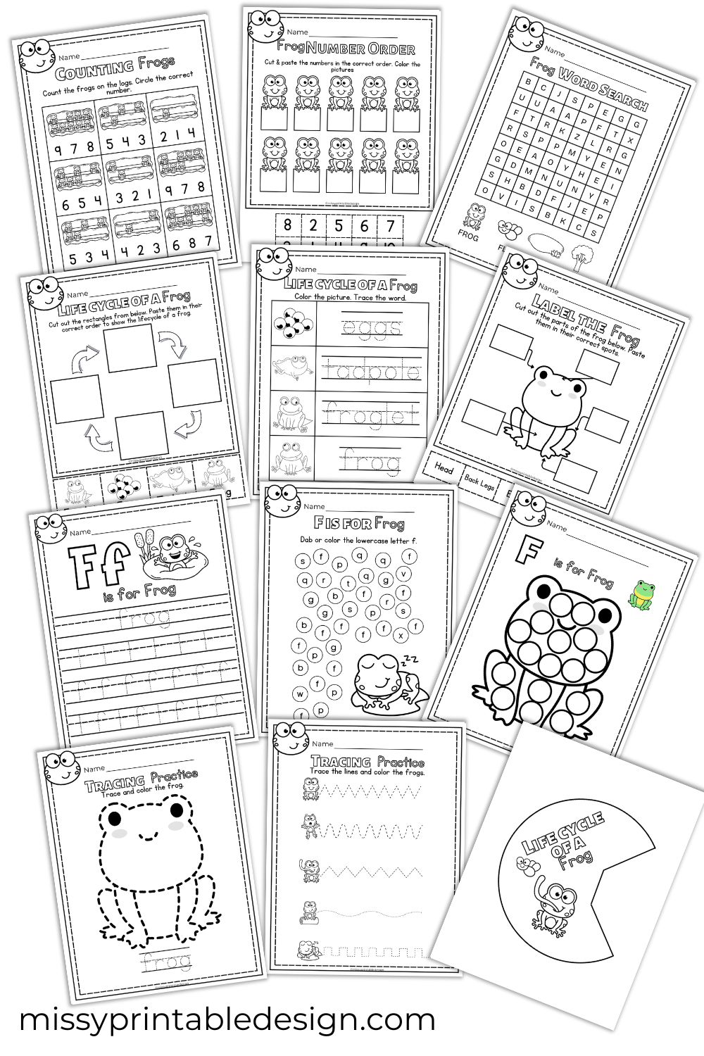 Frog Preschool Printables