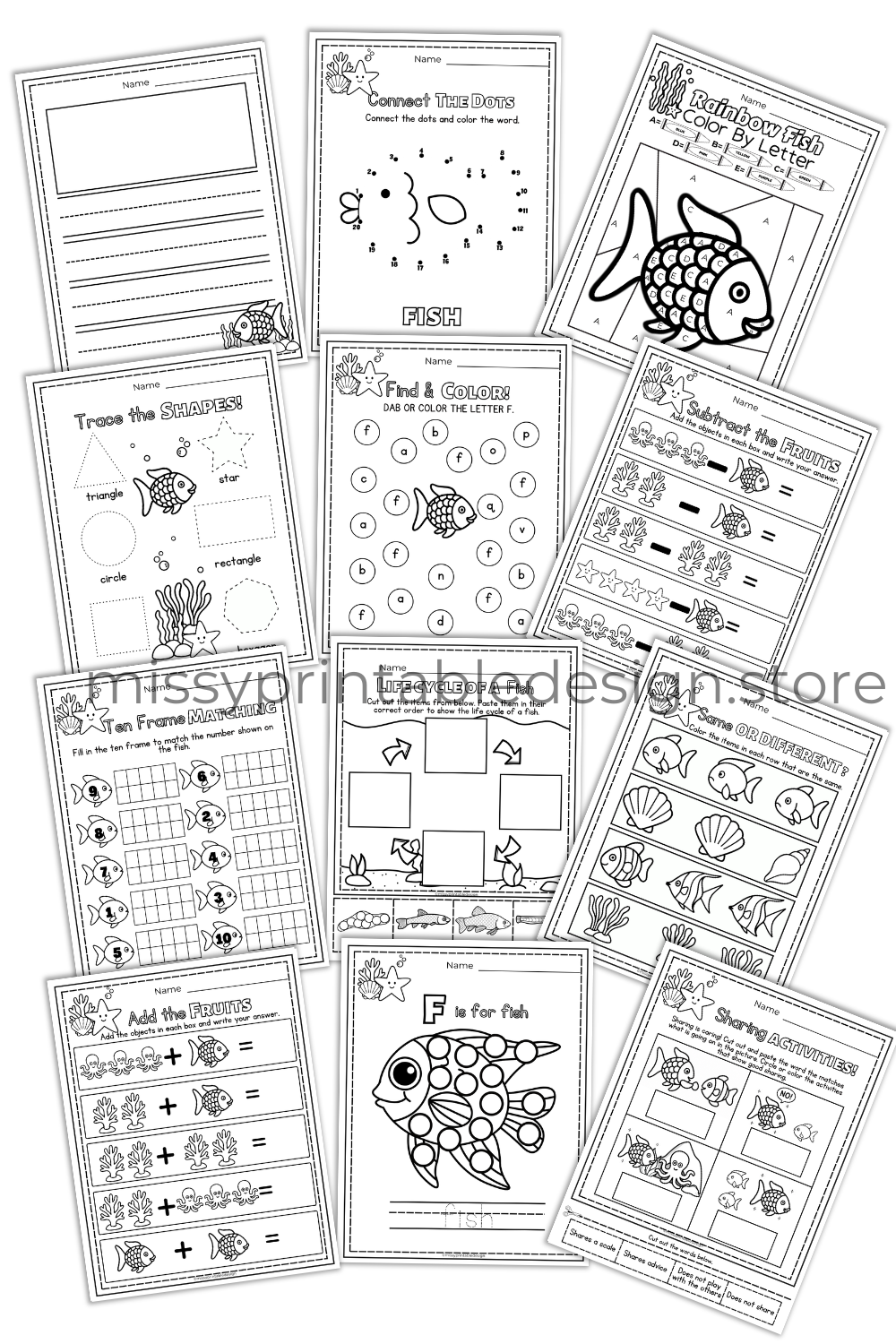 Rainbow Fish Activities Book Companion