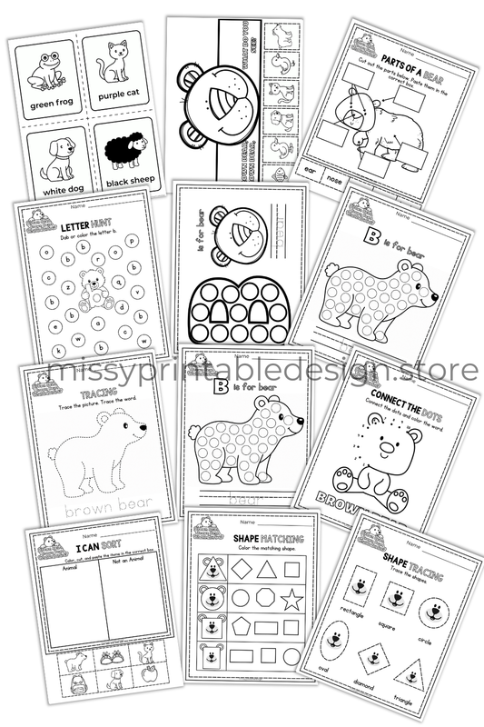 Printable Brown Bear Brown Bear Activities