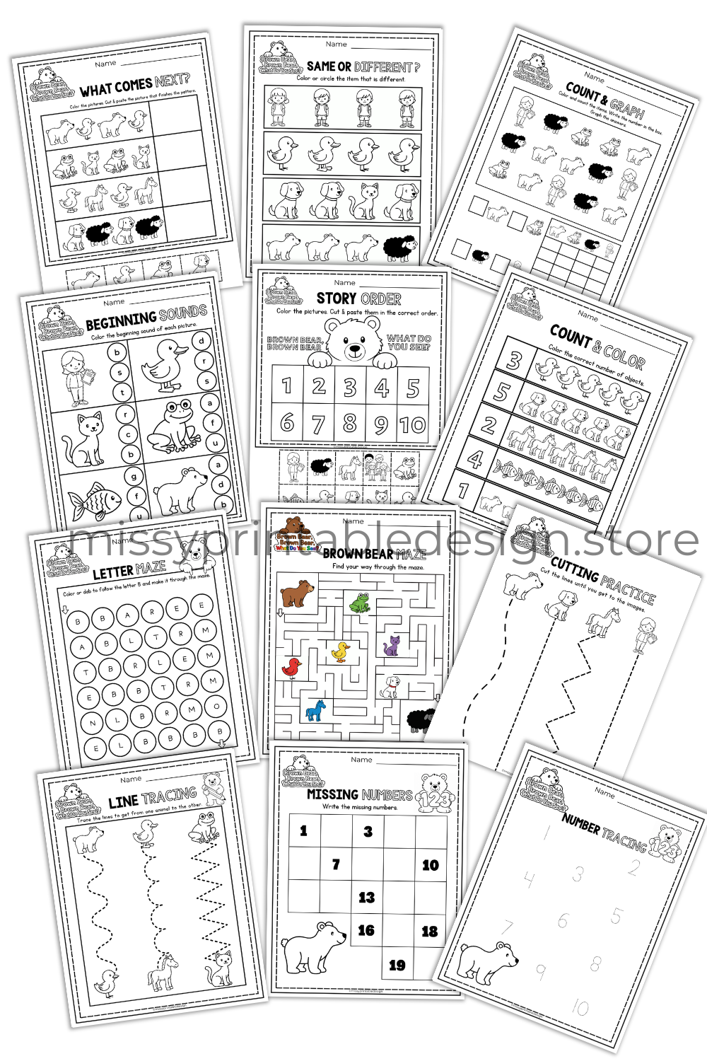 Printable Brown Bear Brown Bear Activities
