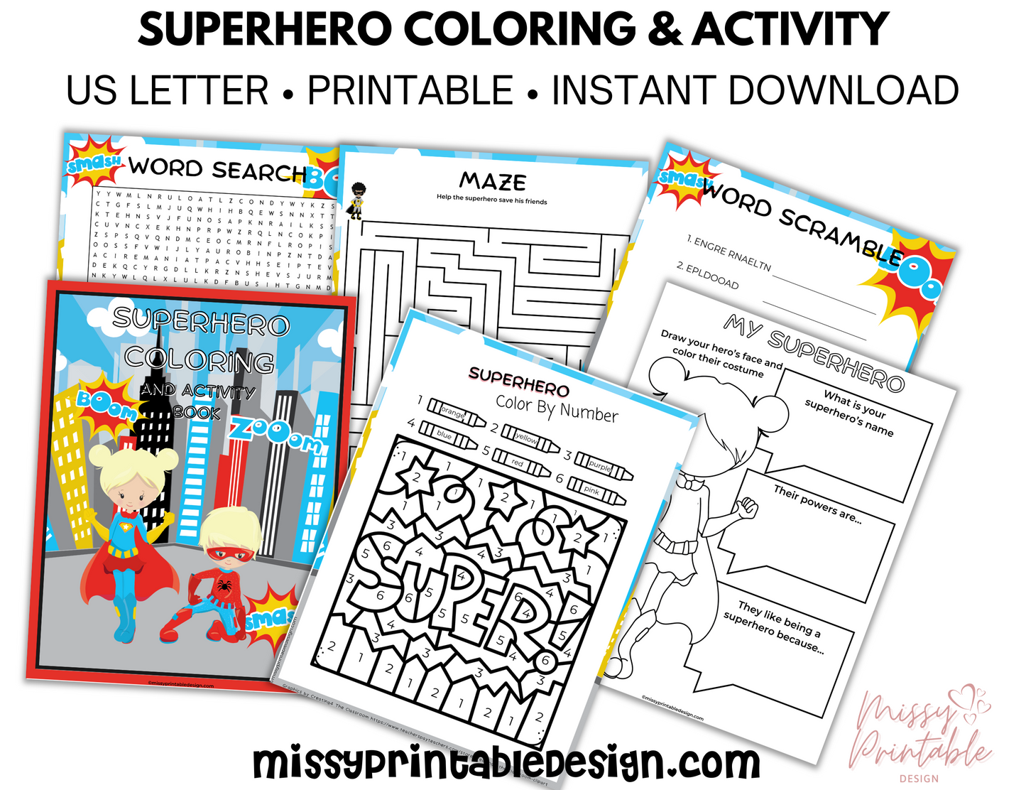 Superhero Activity Pack