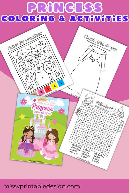 Princess Coloring and Activity Pages