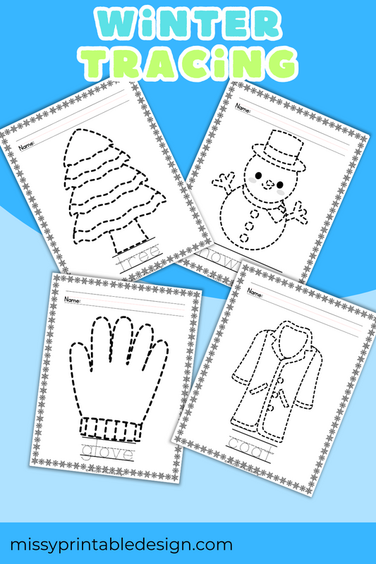 Winter Tracing Worksheets