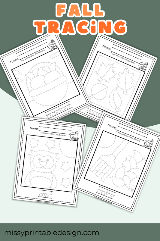 Fall Tracing Worksheets