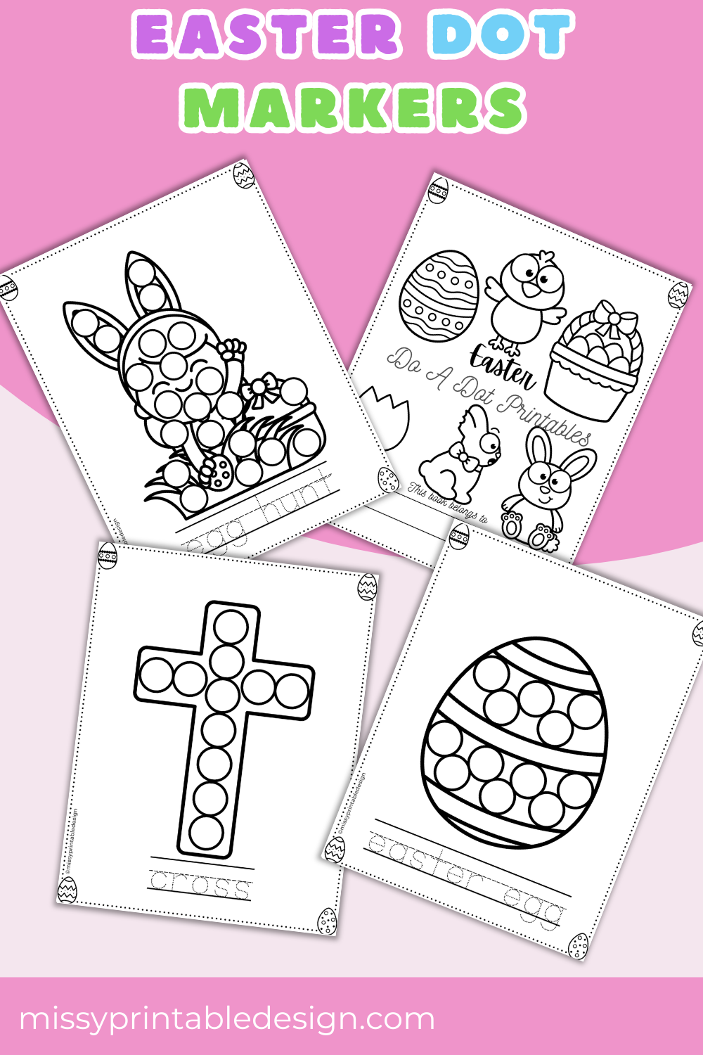 Easter Dot Marker Printables Missy Printable Design, LLC