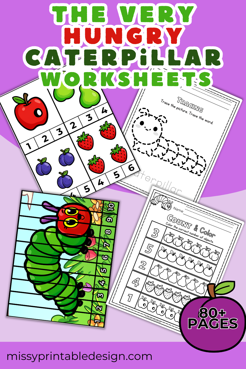 The Very Hungry Caterpillar Worksheets