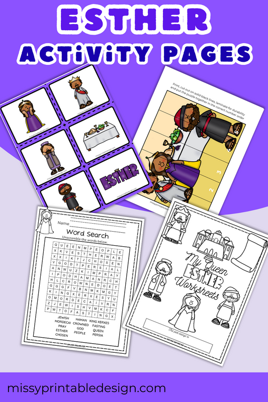 Queen Esther Printable Activity Bundle