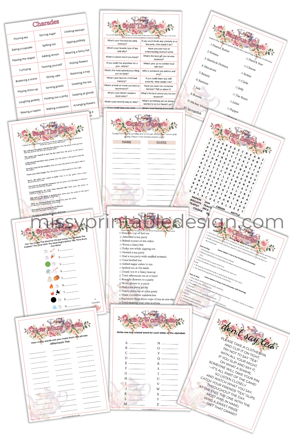 Tea Party Games For Adults