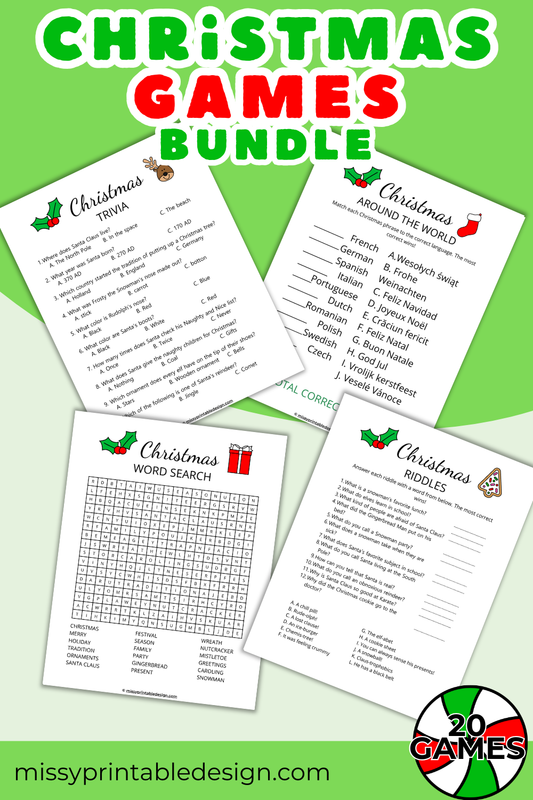 Christmas Games Printable Bundle