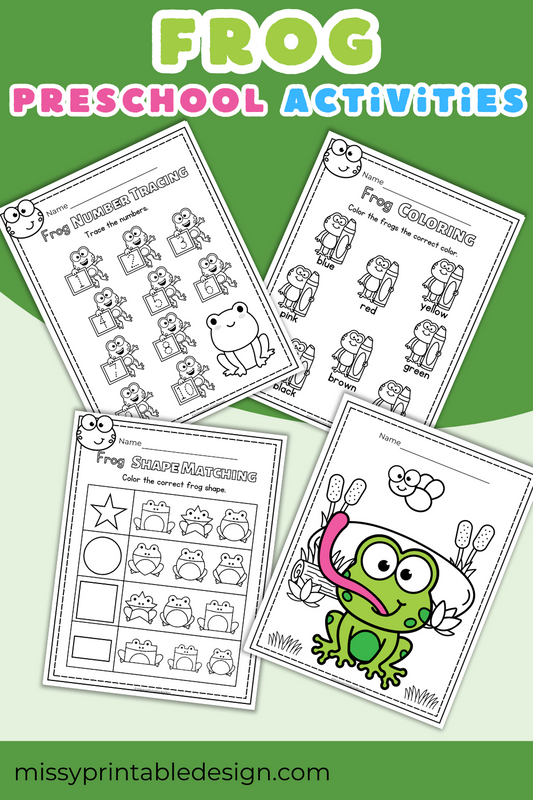 Frog Preschool Printables