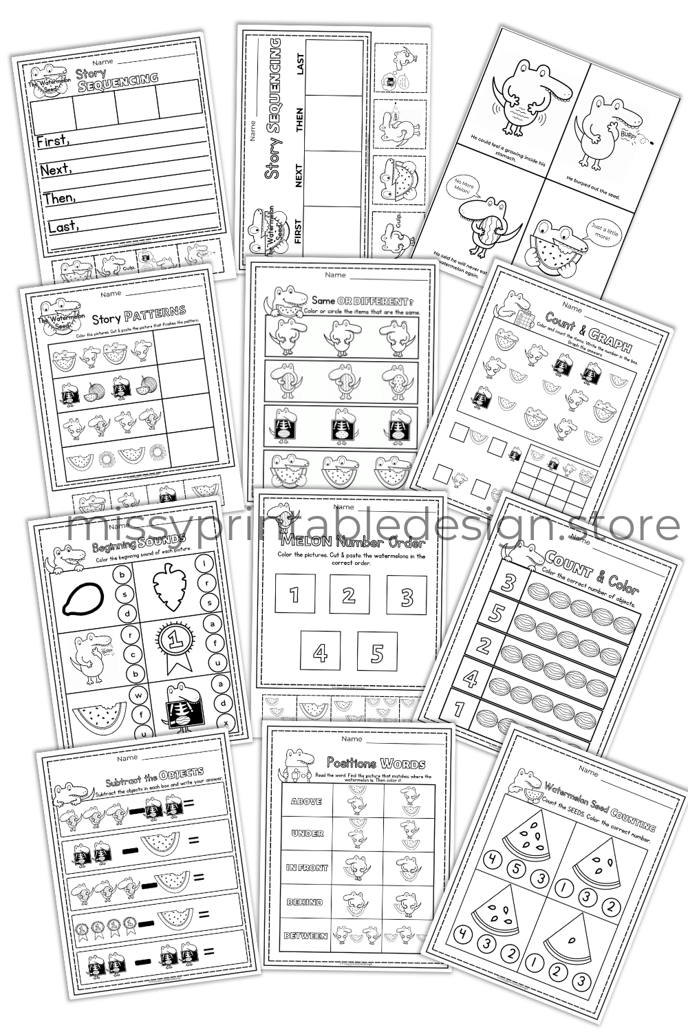 The Watermelon Seed Book Activities