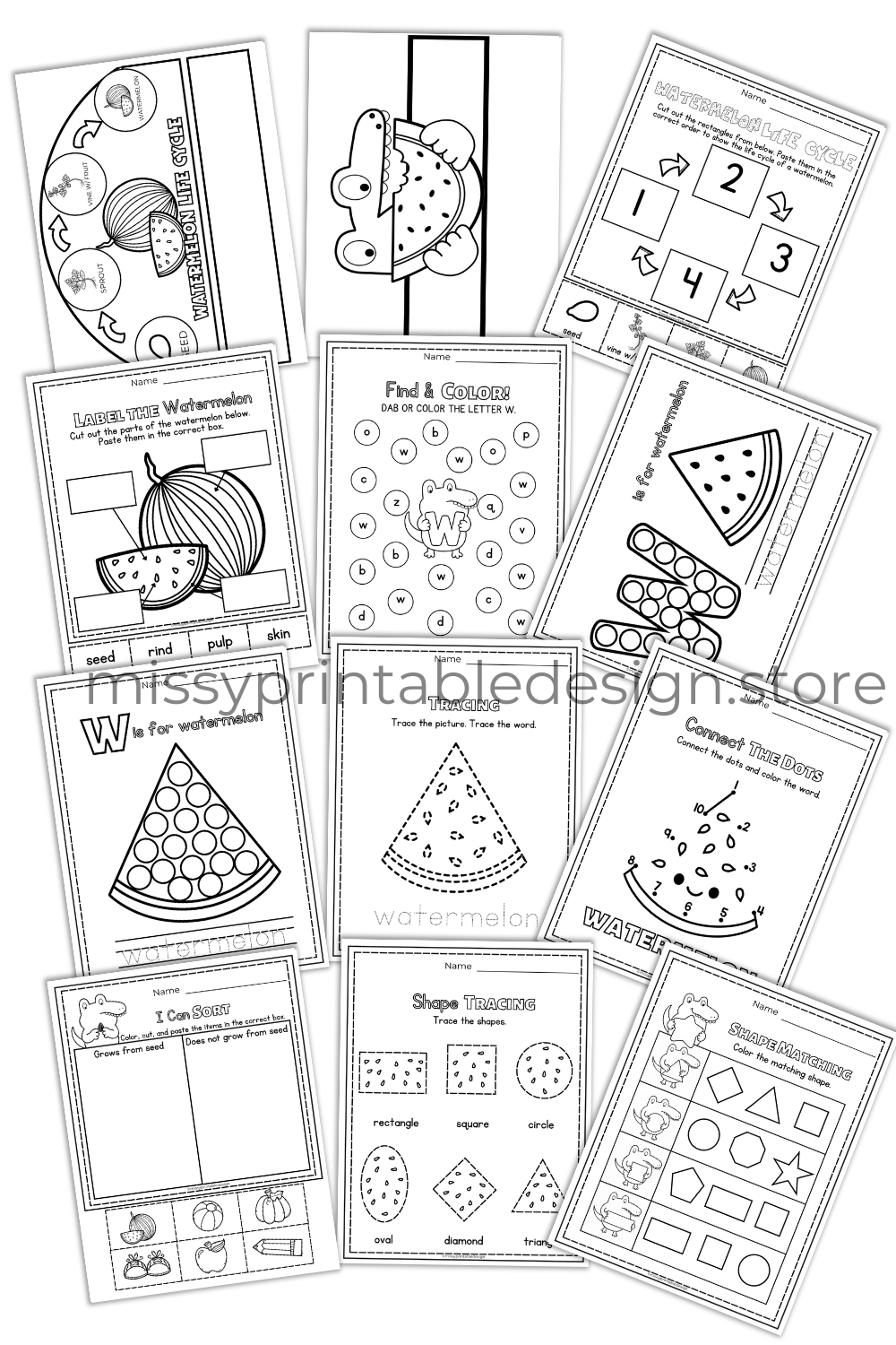 The Watermelon Seed Book Activities