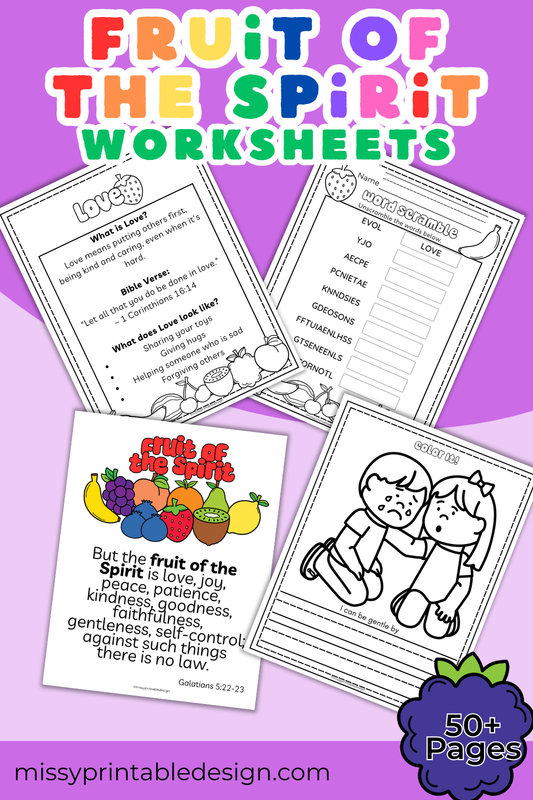 Fruit of the Spirit Worksheets