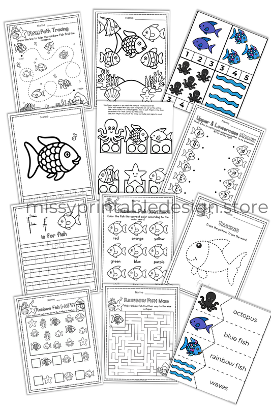 Rainbow Fish Activities Book Companion