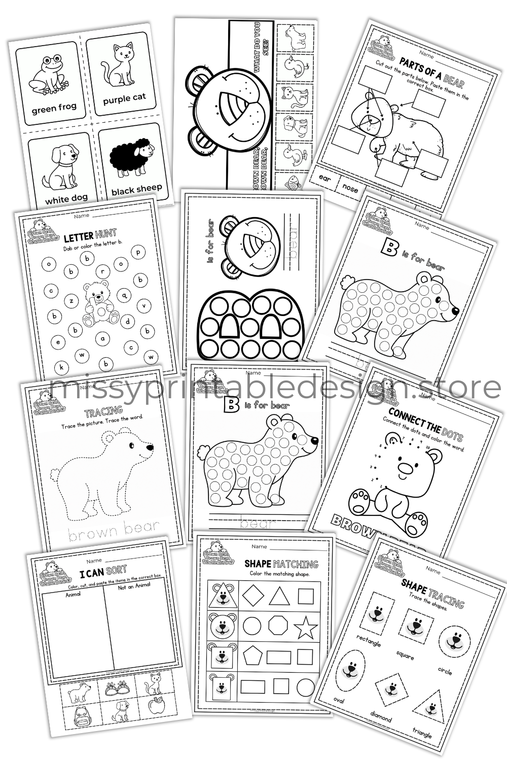 Printable Brown Bear Brown Bear Activities