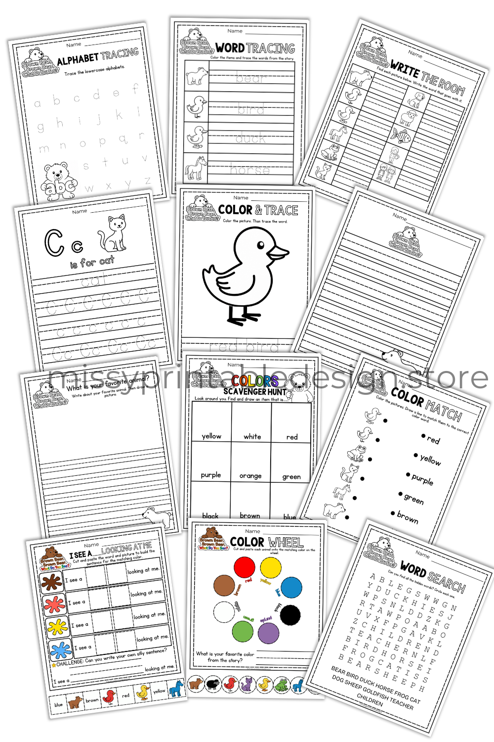 Printable Brown Bear Brown Bear Activities