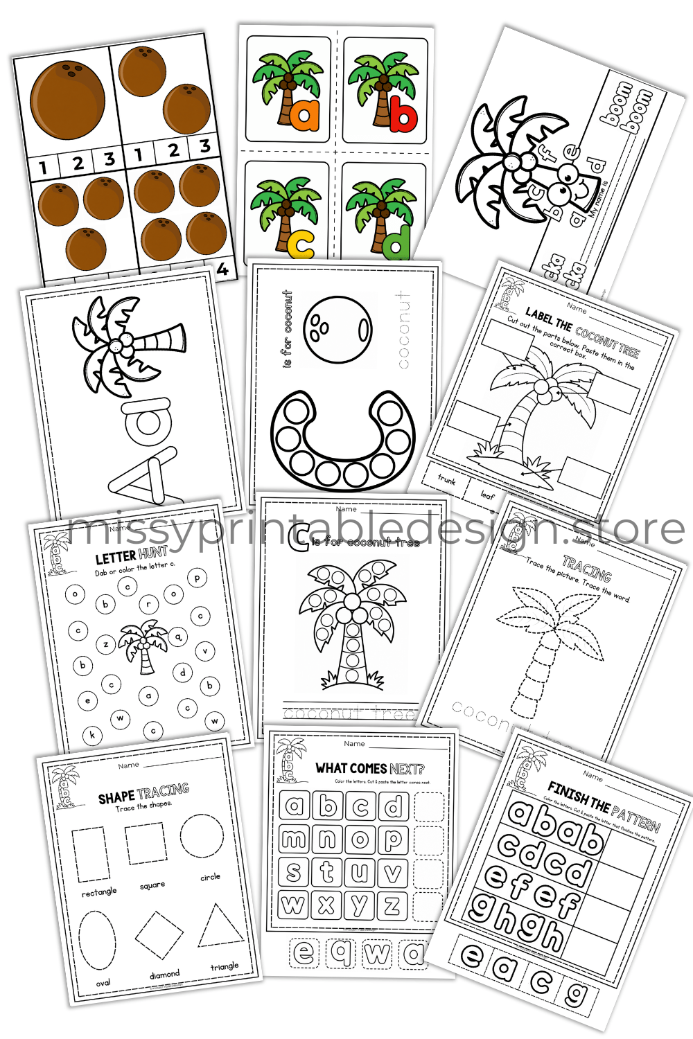 Printable Chicka Chicka Boom Boom Activities