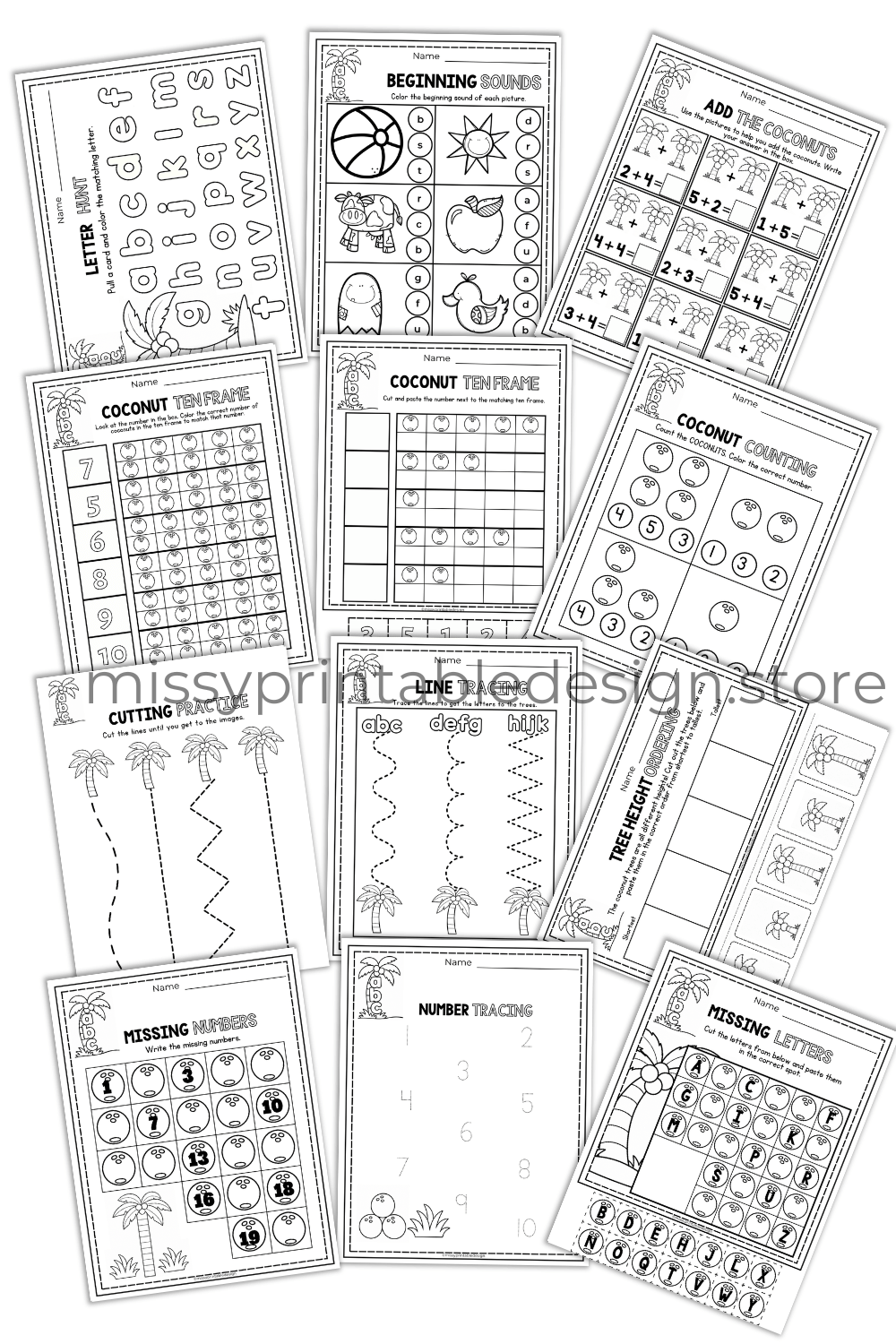 Printable Chicka Chicka Boom Boom Activities