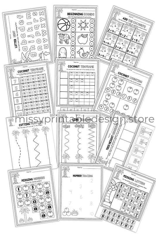 Printable Chicka Chicka Boom Boom Activities
