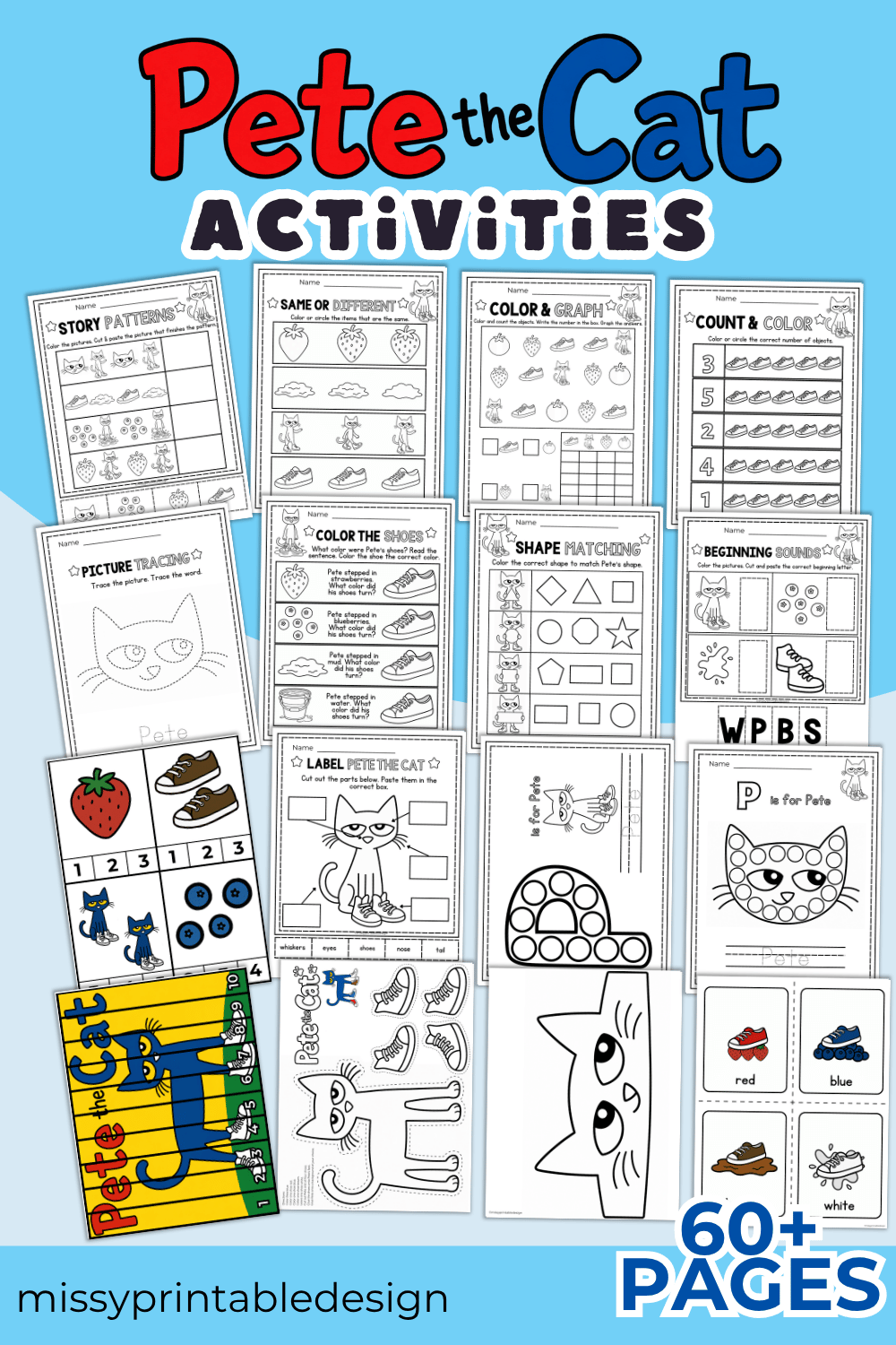Pete the cat Worksheets