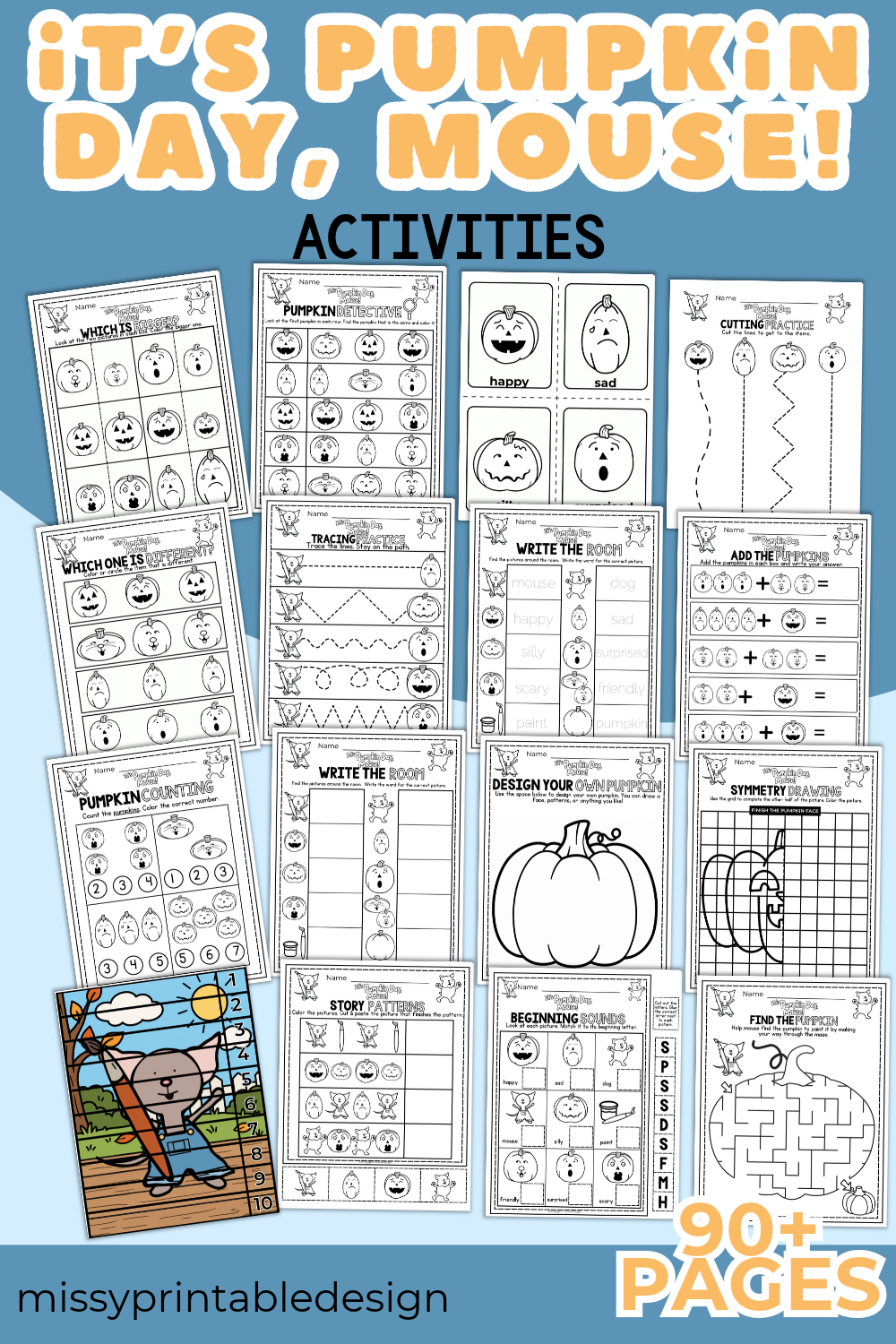 It's Pumpkin Day Mouse Activities