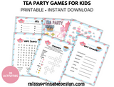 Tea Party Games Activity Pack