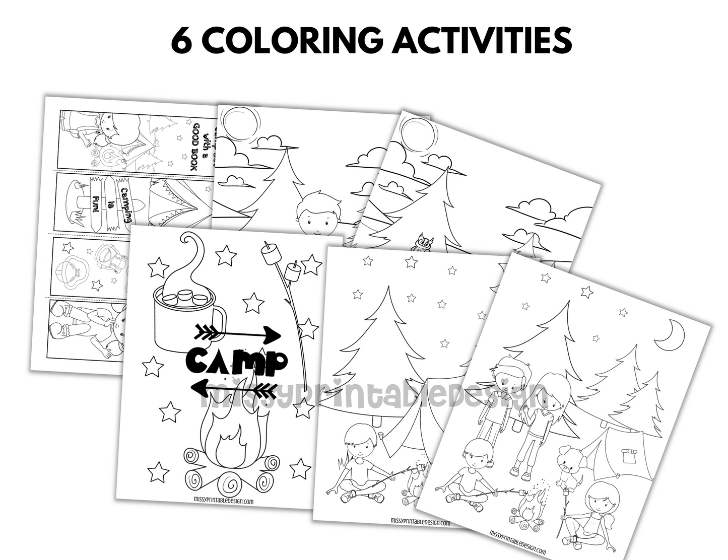 Camping Activity Pages for Kids