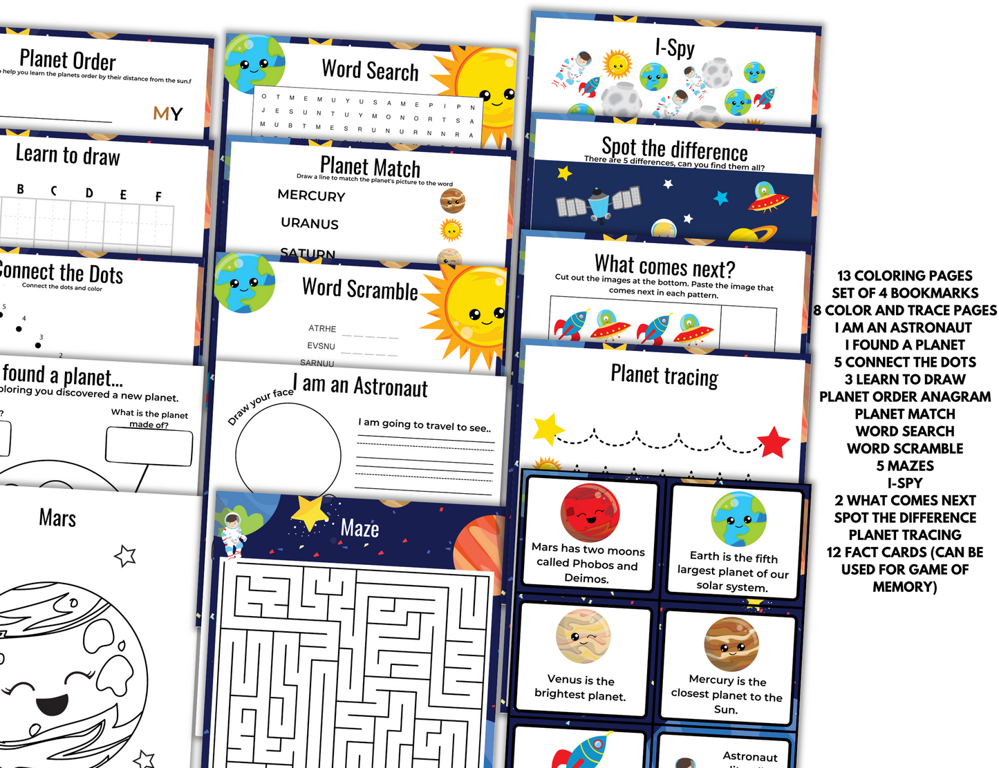 Planet Coloring and Activity Pages