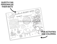 Space Party Paper Coloring Placemats