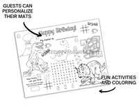 Dinosaur Party Coloring Placemats