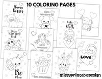 Valentine's Day Coloring and Activity Pages