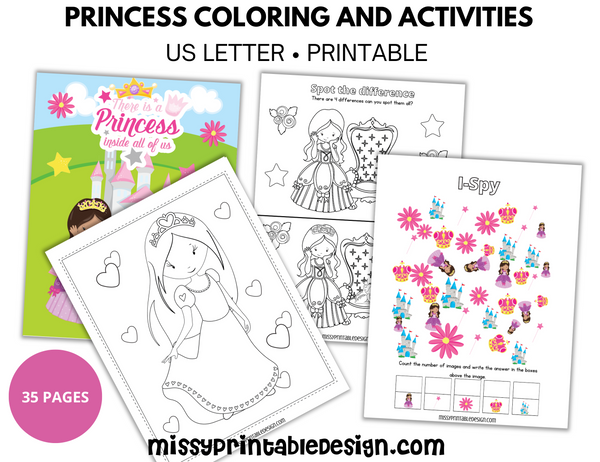 Princess Coloring and Activity Pages