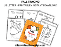 Fall Tracing Book Printable