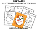 Fall Tracing Book Printable