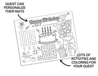 Birthday Party Coloring Placemats