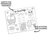 Ice Cream Party Coloring Placemats