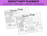 Groovy Party Paper Placemats