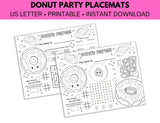 Donut Party Paper Placemats