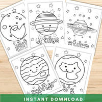 Planet Coloring Pages, Printable Kids Solar System Coloring Pages, Kids Coloring Pages, INSTANT DOWNLOAD